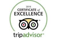 TripAdvisor Certificate of Excellence 2016 Turquesa