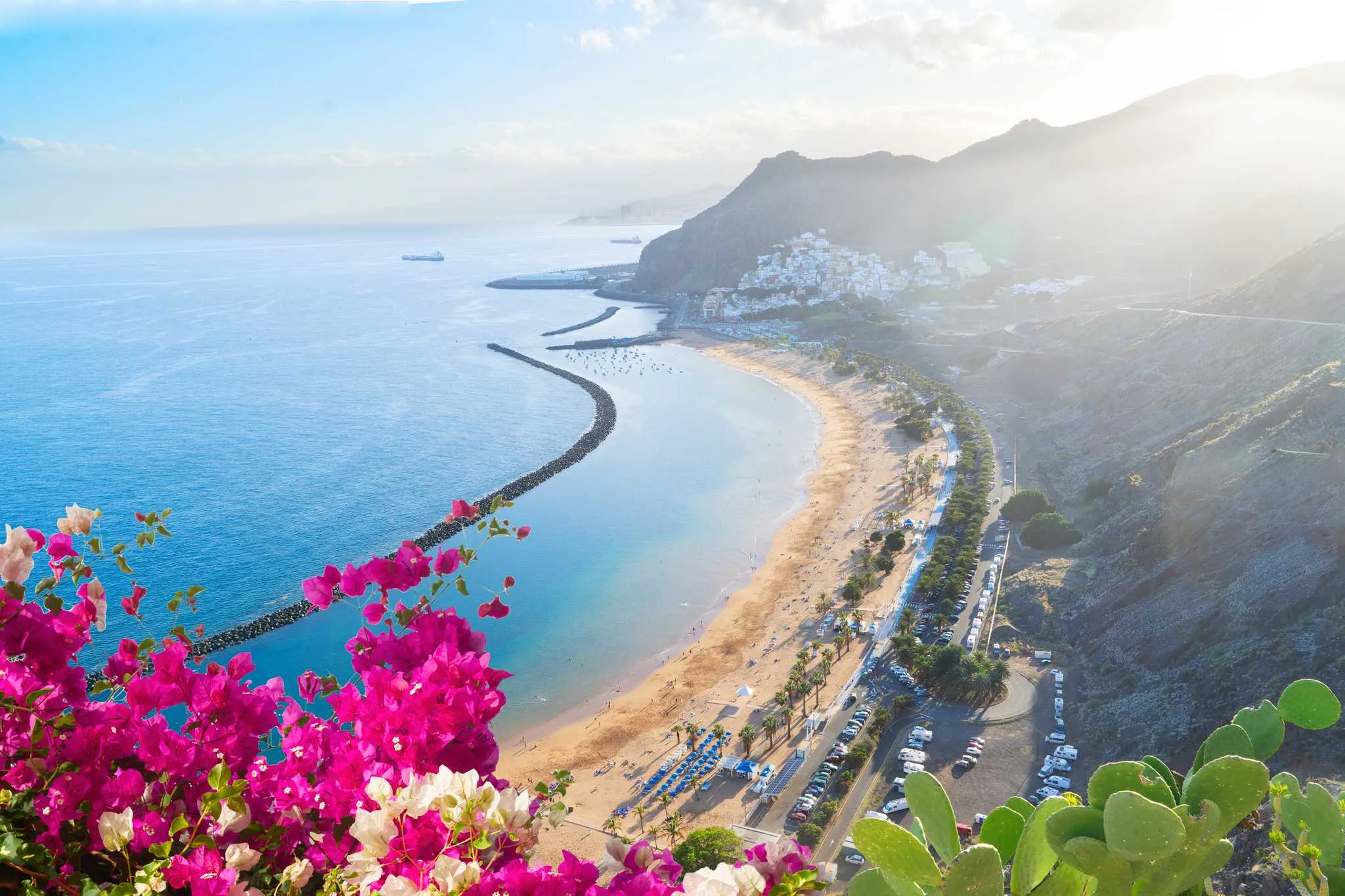 Las Teresitas Beach with its golden sand and calm waters